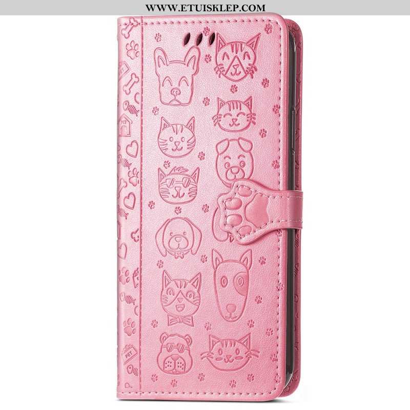 Etui Folio do iPhone 15 Pro Max Animowane Zwierzęta